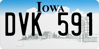 IA license plate DVK591