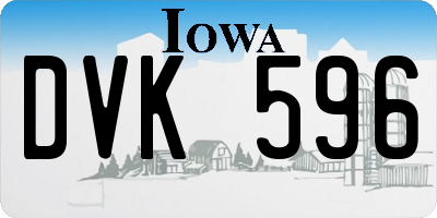 IA license plate DVK596