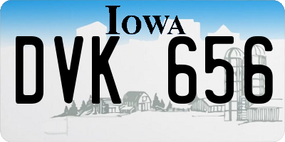 IA license plate DVK656