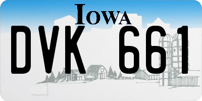 IA license plate DVK661