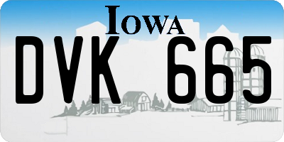 IA license plate DVK665