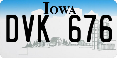 IA license plate DVK676