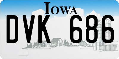 IA license plate DVK686