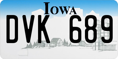 IA license plate DVK689