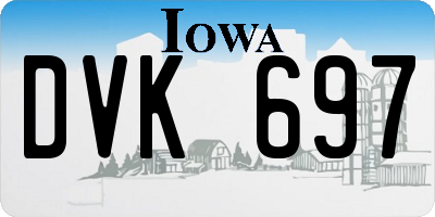 IA license plate DVK697