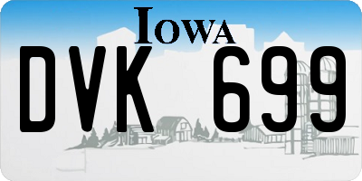 IA license plate DVK699