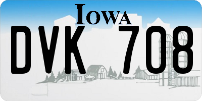 IA license plate DVK708