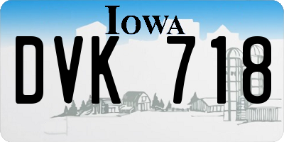 IA license plate DVK718