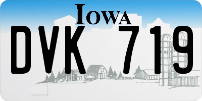 IA license plate DVK719