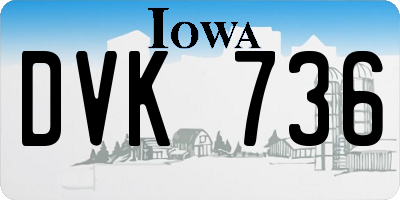 IA license plate DVK736