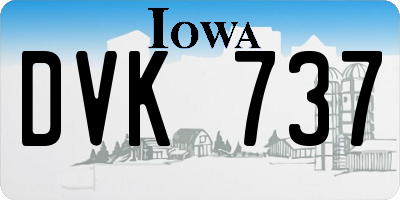 IA license plate DVK737
