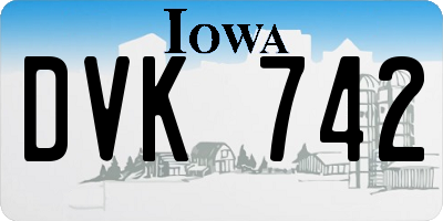 IA license plate DVK742