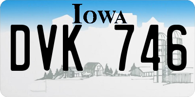 IA license plate DVK746