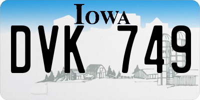 IA license plate DVK749