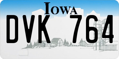 IA license plate DVK764