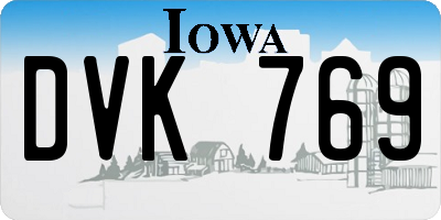 IA license plate DVK769