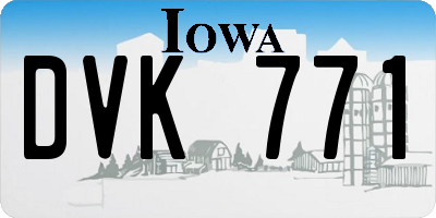 IA license plate DVK771