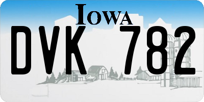 IA license plate DVK782