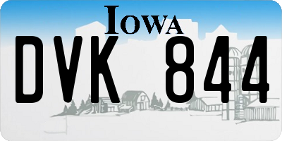 IA license plate DVK844