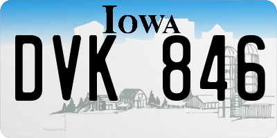 IA license plate DVK846