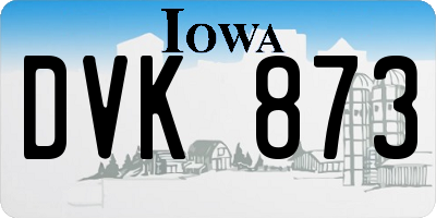 IA license plate DVK873