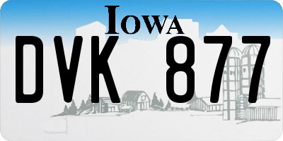 IA license plate DVK877