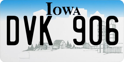 IA license plate DVK906