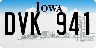 IA license plate DVK941