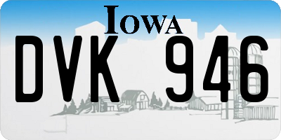 IA license plate DVK946