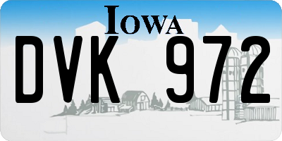 IA license plate DVK972