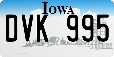 IA license plate DVK995