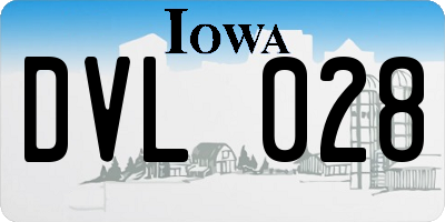 IA license plate DVL028