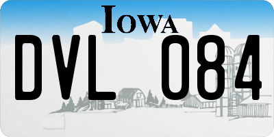 IA license plate DVL084