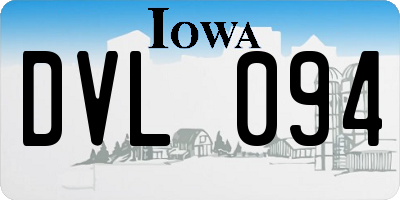 IA license plate DVL094
