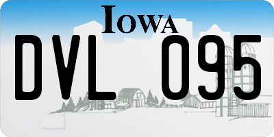 IA license plate DVL095