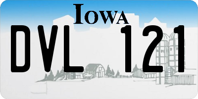 IA license plate DVL121
