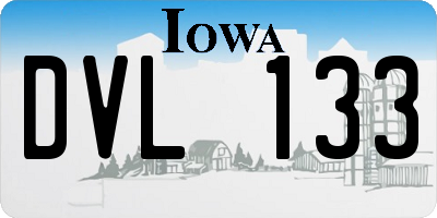 IA license plate DVL133