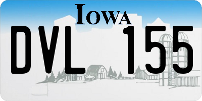 IA license plate DVL155
