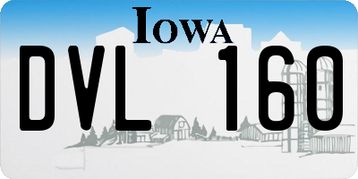 IA license plate DVL160