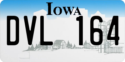 IA license plate DVL164