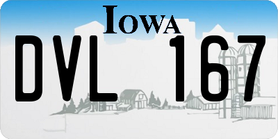 IA license plate DVL167