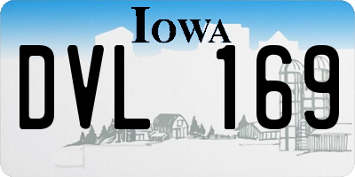 IA license plate DVL169