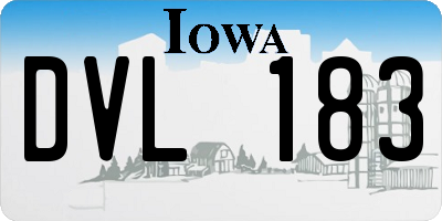 IA license plate DVL183