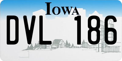 IA license plate DVL186