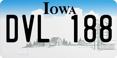 IA license plate DVL188