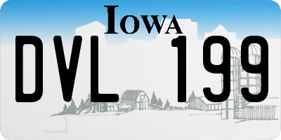 IA license plate DVL199