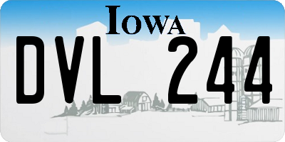 IA license plate DVL244