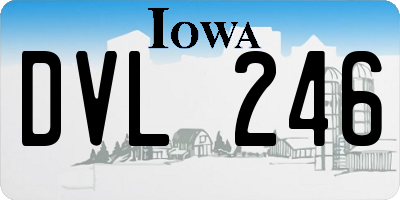 IA license plate DVL246