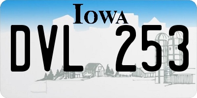 IA license plate DVL253