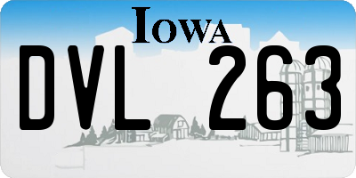 IA license plate DVL263
